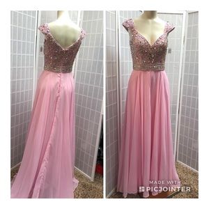Panoply Woman’s  Pink Rhinestone Cocktail Dress